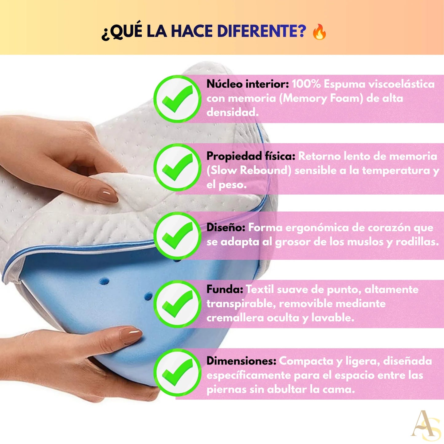 ALMOHADA ERGONÓMICA PARA RODILLAS🩷 ¡PACK X2 CON ENVÍO GRATIS!