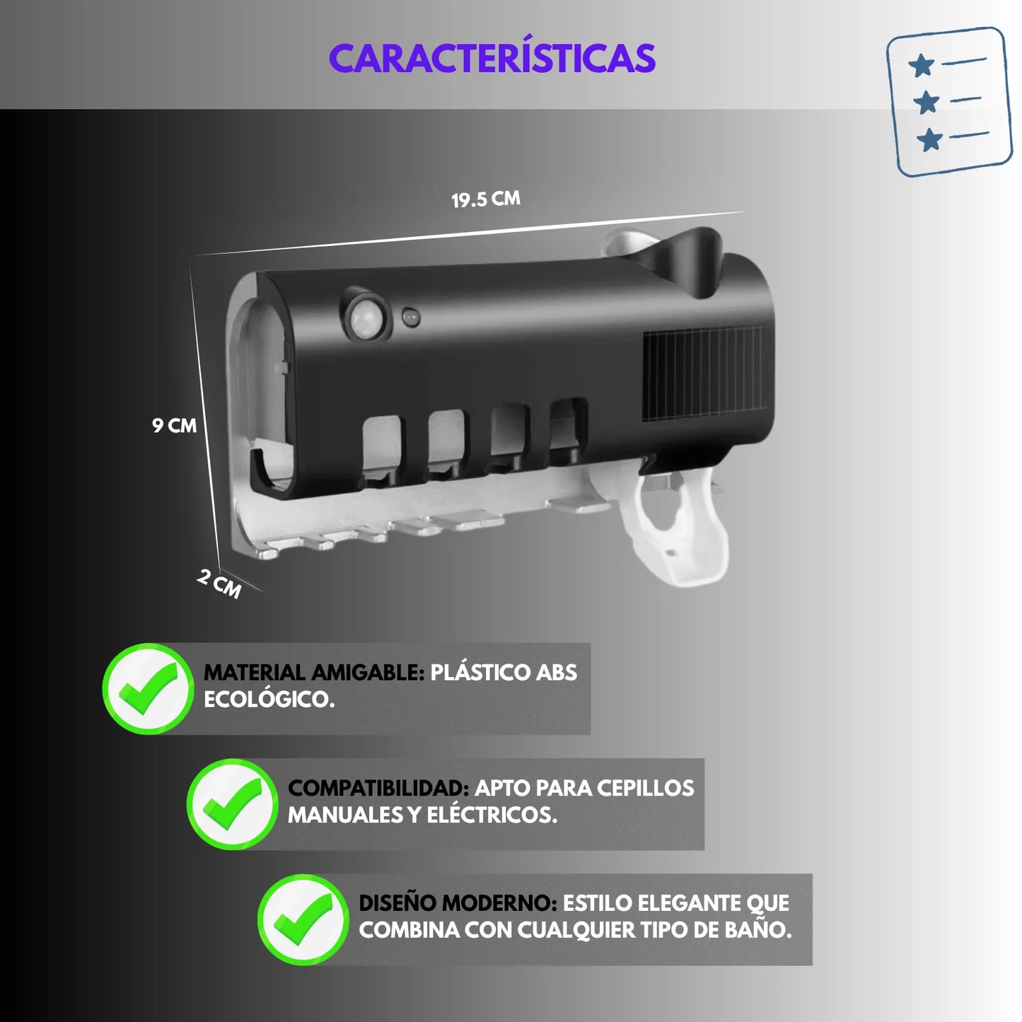 BIUMART - Soporte y Esterilizador de Cepillos ¡ENVÍO GRATIS!