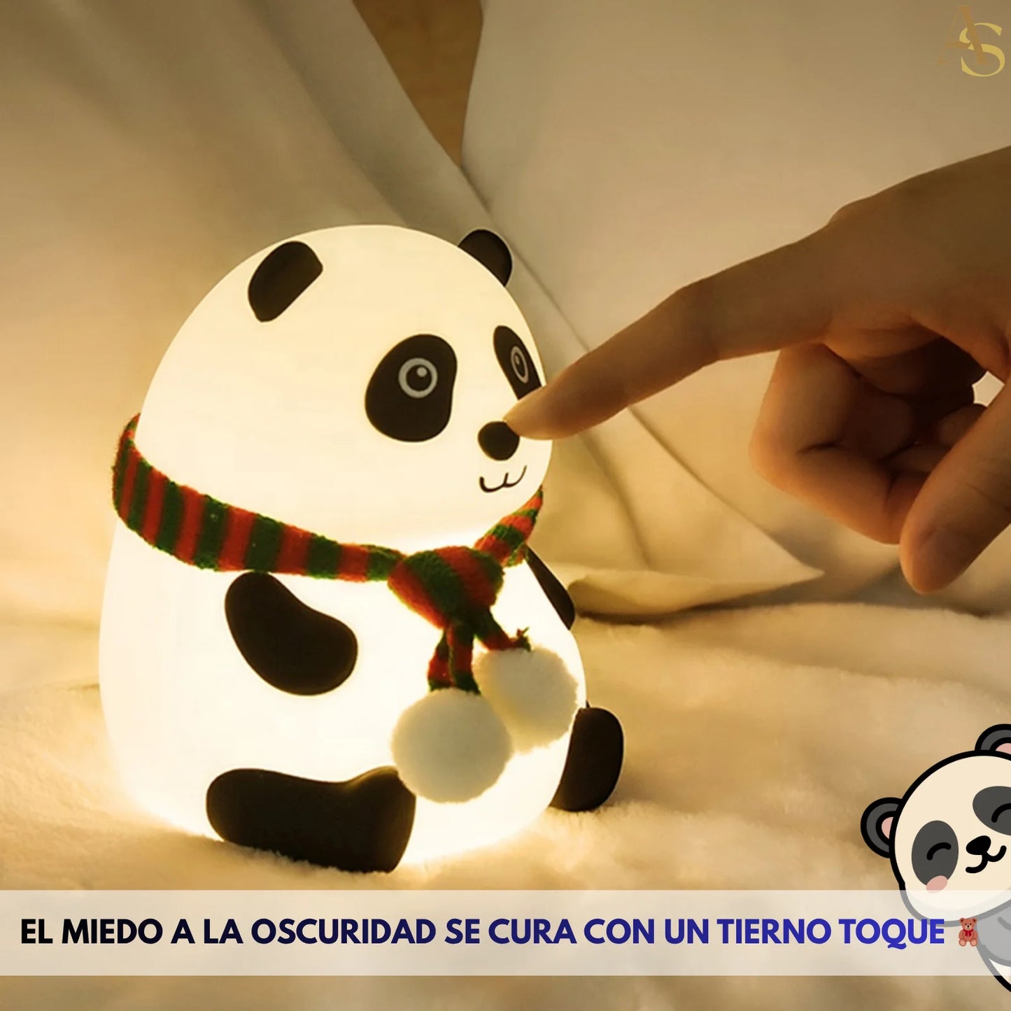 LÁMPARA SENSORIAL DISEÑO PANDA 🐼 ¡ENVÍO GRATIS!