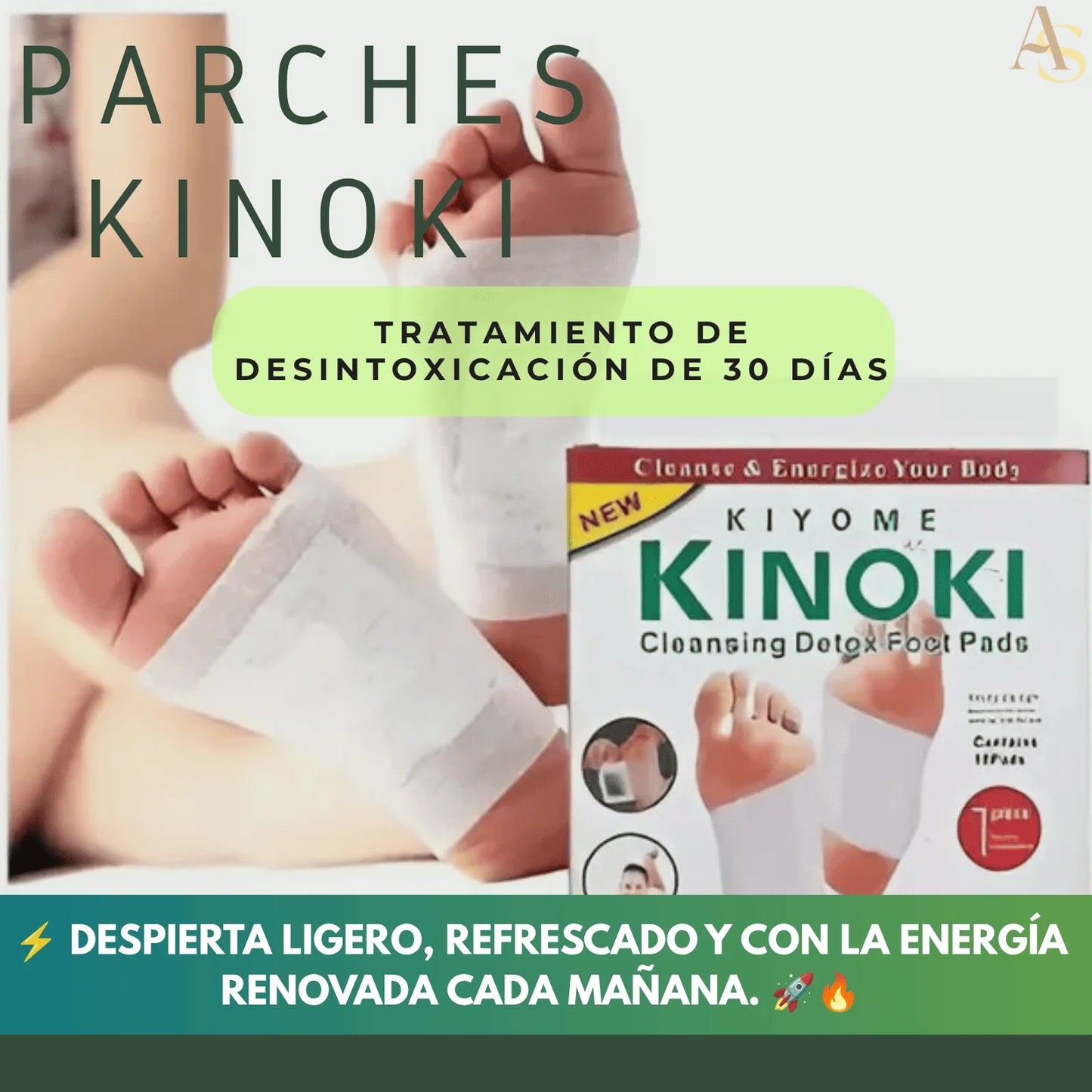 Parches Kinoki  🩹 - Tratamiento Desintoxicación 30 días ¡Envío Gratis! 📦