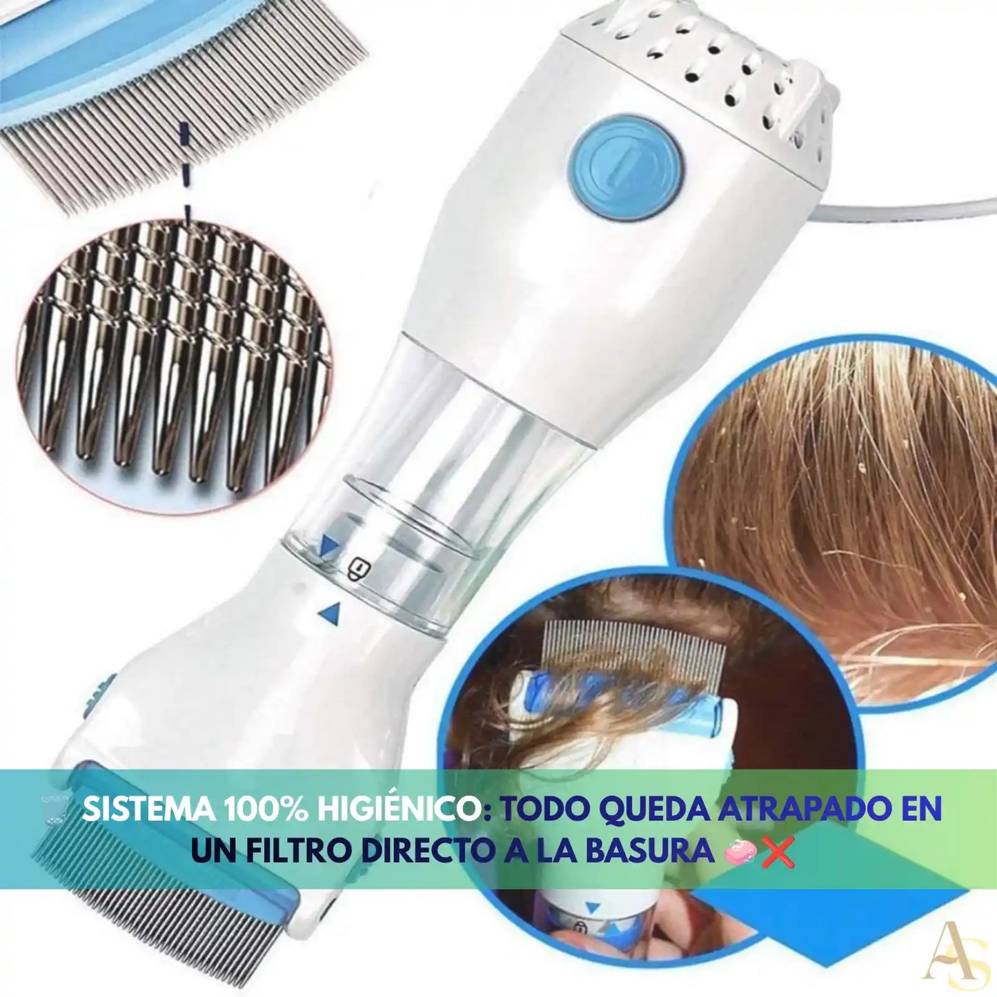 PureHead  🪮 - Peine Antipiojos Eléctrico 💆 ¡ENVÍO GRATIS! 📦