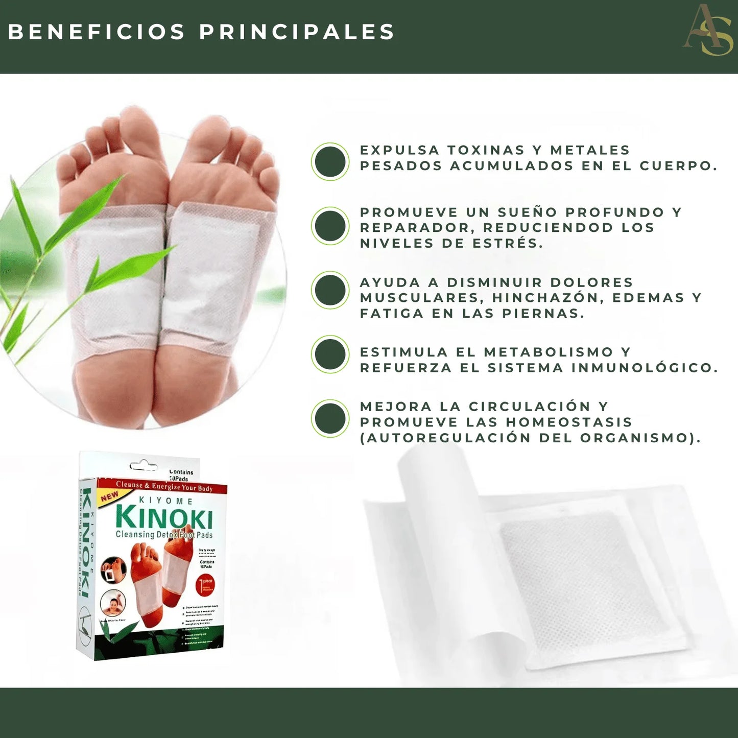 Parches Kinoki  🩹 - Tratamiento Desintoxicación 30 días ¡Envío Gratis! 📦