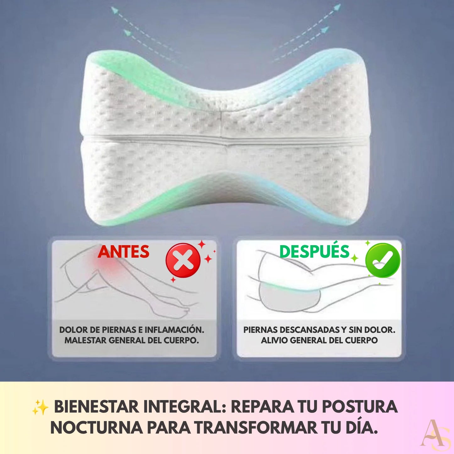 ALMOHADA ERGONÓMICA PARA RODILLAS🩷  ¡PACK X2 CON ENVÍO GRATIS!