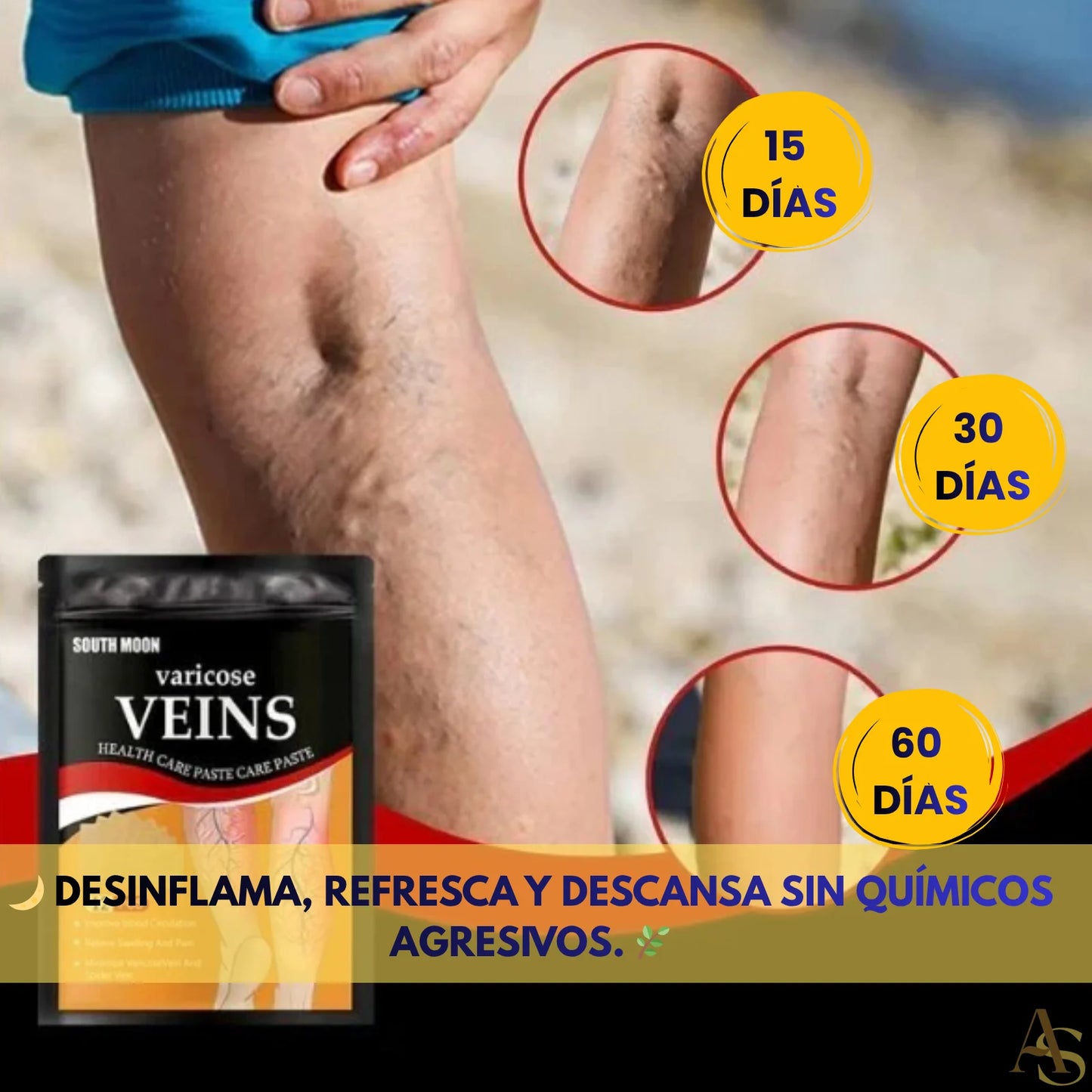 Tratamiento contra la hinchazón y dolor de piernas 🩹🦵- Pack 48 Parches ¡ENVÍO GRATIS! 📦