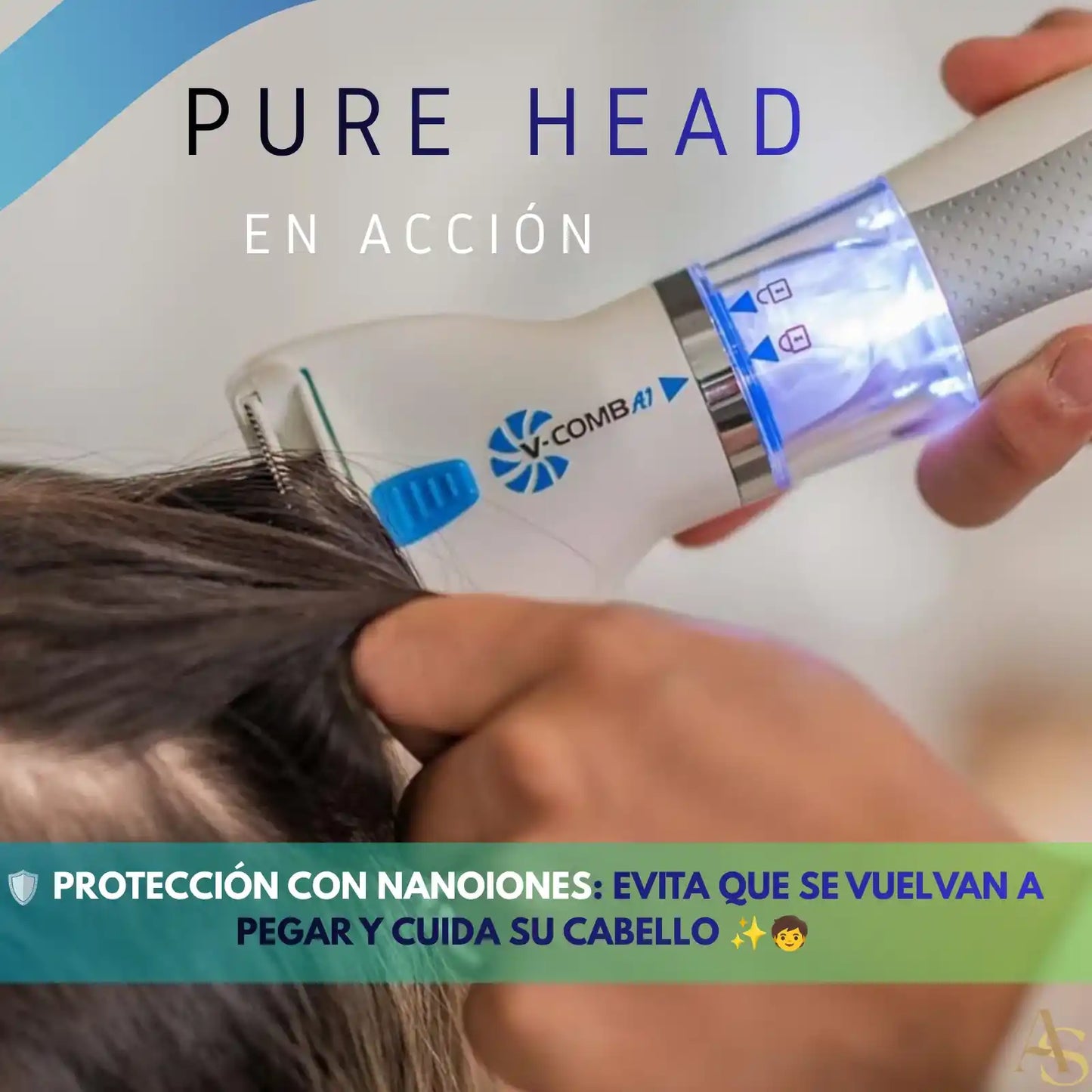 PureHead  🪮 - Peine Antipiojos Eléctrico 💆 ¡ENVÍO GRATIS! 📦
