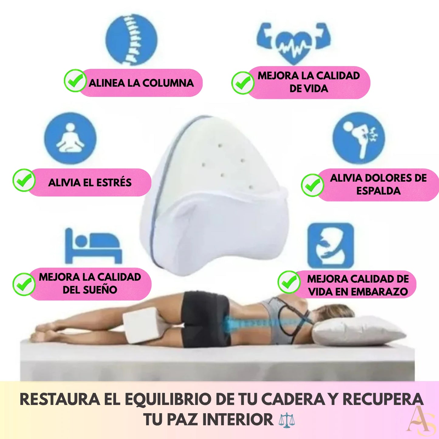 ALMOHADA ERGONÓMICA PARA RODILLAS🩷  ¡PACK X2 CON ENVÍO GRATIS!