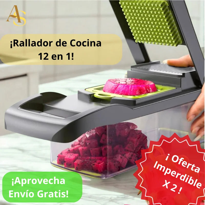 Rallador de Cocina Todo en Uno 12 en 1