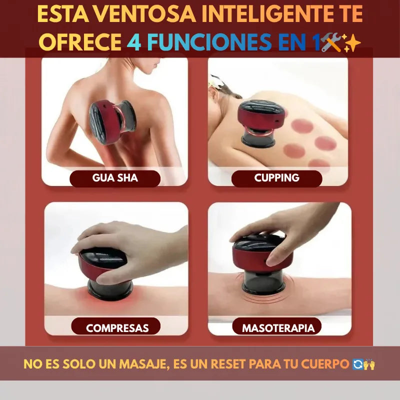 Ventosa Terapéutica Eléctrica De Masaje Cupping Inteligente Diseño 4 en 1