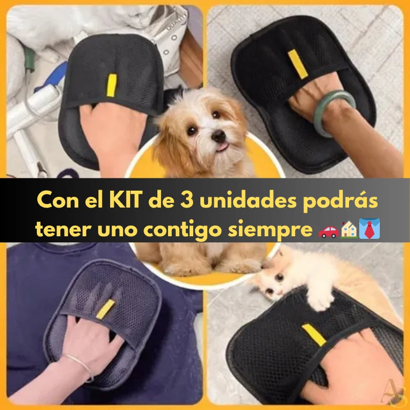 Súper Pack x3 Guante Removedor de Pelo Electrostático