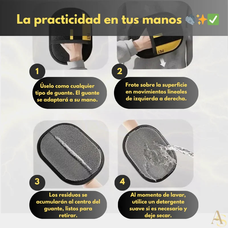 Súper Pack x3 Guante Removedor de Pelo Electrostático