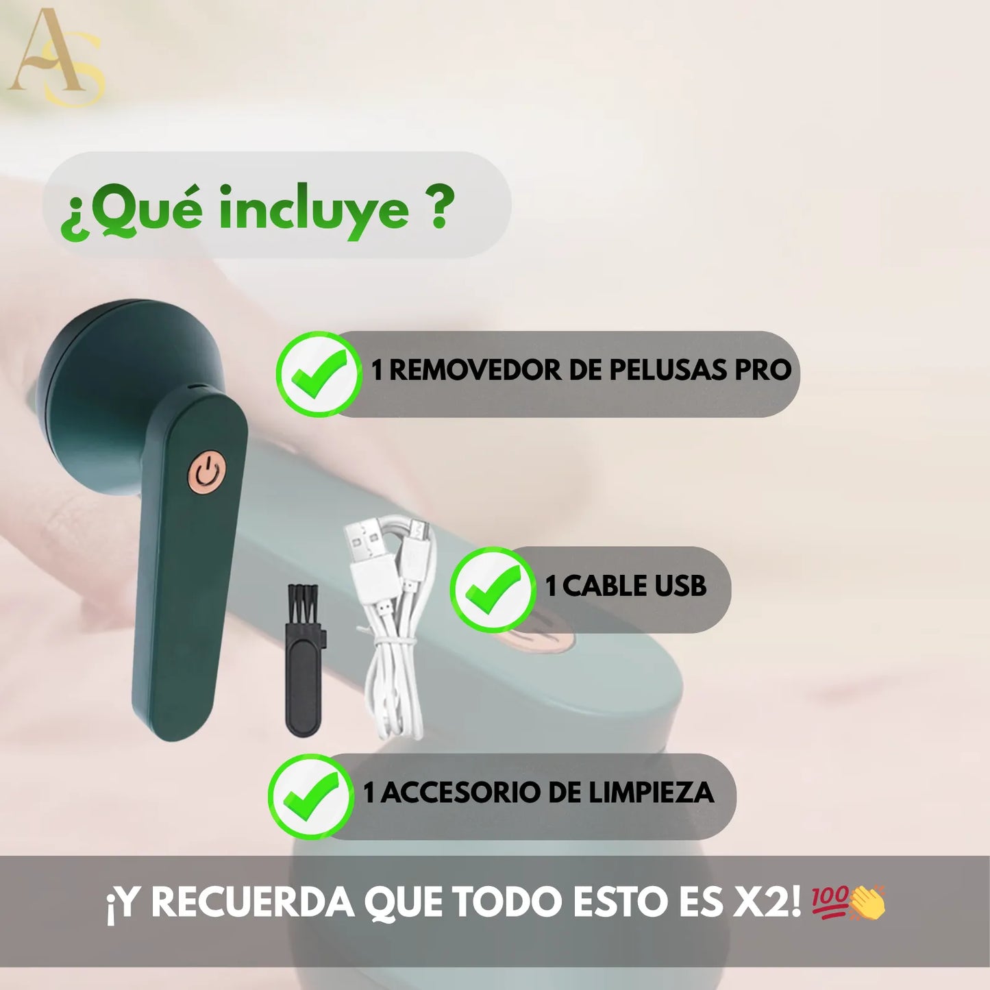 Quitapelusas Eléctrico Portátil USB ¡2 x 1 + ENVÍO GRATIS!