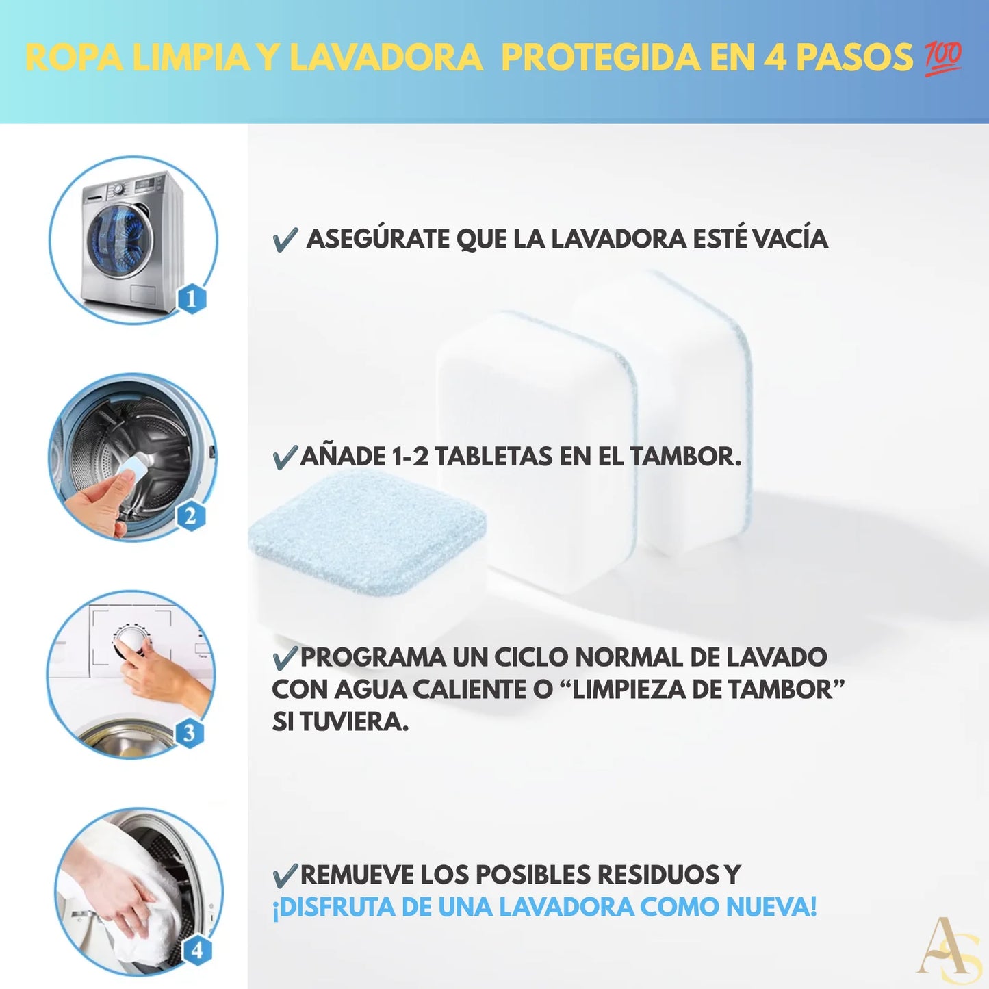 ¡Súper Pack x48 Tabletas Limpieza Lavadora! ¡ENVÍO GRATIS!