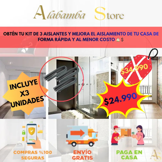 Pack x3 Aislante Para puertas