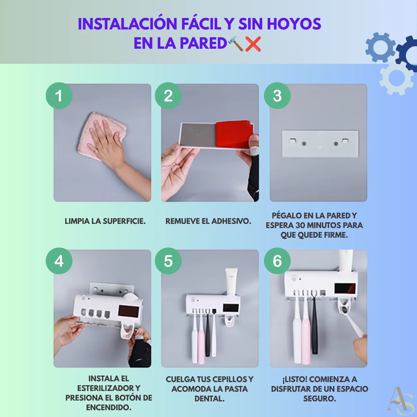 BIUMART - Soporte y Esterilizador de Cepillos ¡ENVÍO GRATIS!