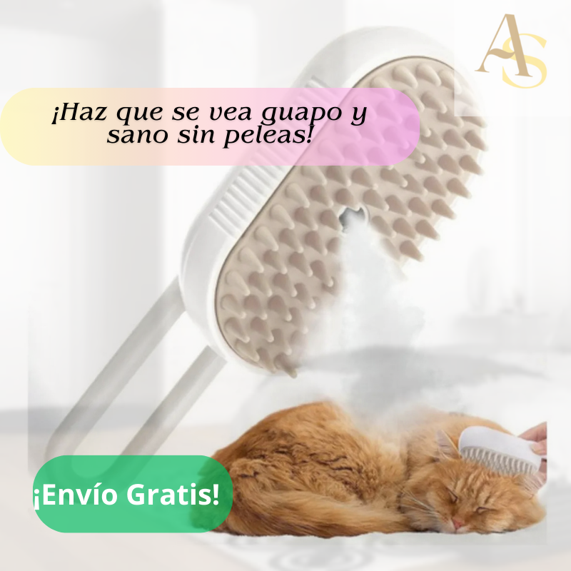 Cepillo de Vapor para Gatos y Perros